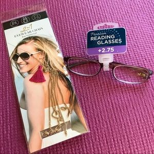 🌸👓🌸 2.75 Reading Glasses & Eyewear Chain 🌸👓🌸